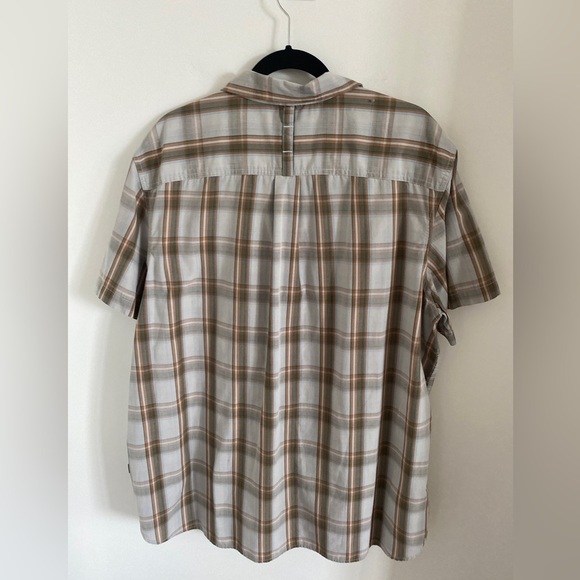 The North Face Men's Brown Plaid Shirt Short Sleeve Button Up Size XXL - Picture 2 of 4